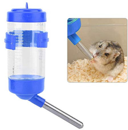 Hamster Water Bottle, 80ml No Drip Plastic Hanging Drinking Dispenser for Rabbit Squirrels Gerbils Guinea Pig Dwarf Chinchilla Hedgehog Pet Cage Accessories