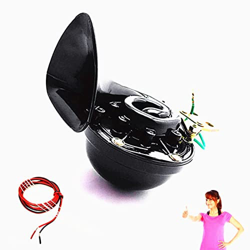 YIYIDA Autohupe Car Horn 165DB LKW Hupe Auto Elektrische Hupe Schwarz Elektrische Schnecke Hupe Lautsprecher Metall-Lufthupe Super Raging Sound für alle 12V Fahrzeuge Züge Boote Motorrad Autos etc