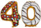 DIWULI Luftballon 40 Geburtstag XL Sweet Donut - Zahl 40