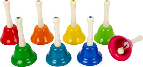 small foot Handglocken-Set, 8 Stück, zur musikalischen Früherziehung, Musikinstrument für Kinder ab 3 Jahren, 11693