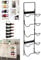 Xample® 5 Bottle Wine Rack Black Metal Wall Mounted Storage Holder Shelf Kitchen Vine UK