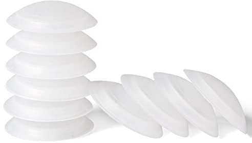 LouMaxx Türstopper Wand selbstklebend Ø 40 mm - 10er Set transparente Wandstopper selbstklebend - Türpuffer Wand – Wandpuffer selbstklebend oder zum Schrauben