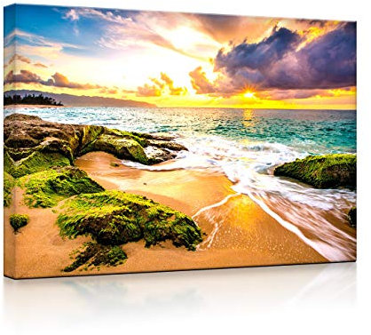 lightbox multicolor | Leuchtbild | Sonnenuntergang auf Hawaii | 100x70 cm | Fully Lighted