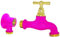Boutté Kit Robinet de jardin et applique, Rose