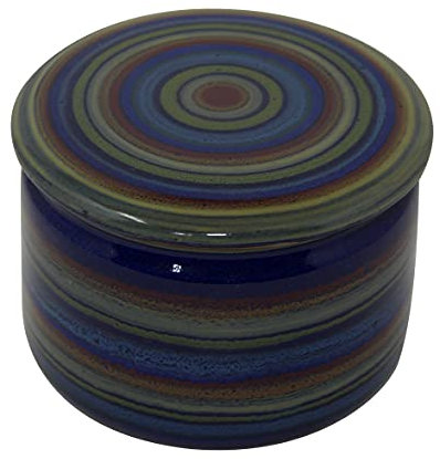 Beurrier original français en céramique refroidi à l'eau, toujours frais et tendre pour le petit déjeuner, env. 250 g de beurre, ECC coloré Z-G