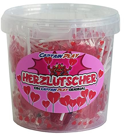 CAPTAIN PLAY Herz Deko, kleine Herzlutscher 350g, Süßigkeiten Hochzeit, Geschenk Valentinstag