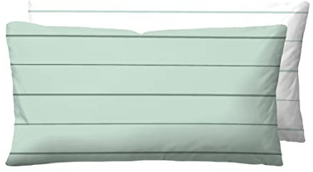 biberna 0636044 Mix & Match Kopfkissenbezug Mako-Baumwoll-Satin 1x 40x80 cm, Mint