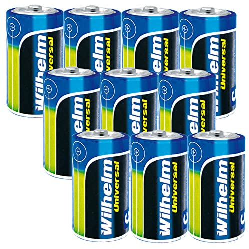10 x Wilhelm Universal Baby Alkaline Batterien C LR14 1,5V