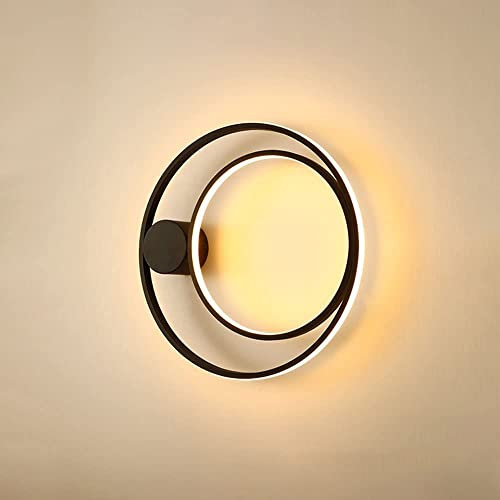 48 W Moderne Ring-Wandleuchte, Wandleuchte für den Innenbereich, 3000 K LED-Wandleuchten, Kreis-Wandleuchten aus der Mitte des Jahrhunderts, Wohnzimmer-Dekor-Wandfluter, Schlafzimmer-Nachttischlampen