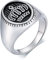 Damen Ringe, Herren Ring Edelstahl Breit Krone Oval Punk Ringe Herren Men Silver Ring Geschenke für Männer