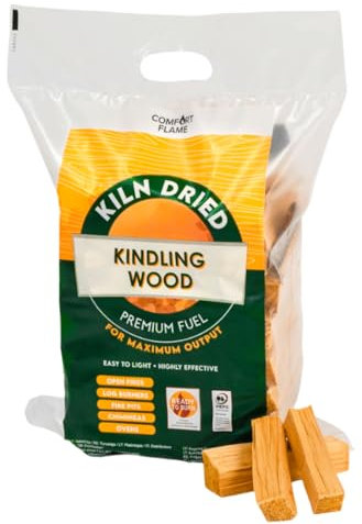 AMOS Kiln Dried Kindling Pine/Spruce Wood w/Carry Bag - 100% Natural Fire Starter for BBQ, Indoor/Outdoor Stoves, Camp, Stove & Camping Fuel, 1 Pack