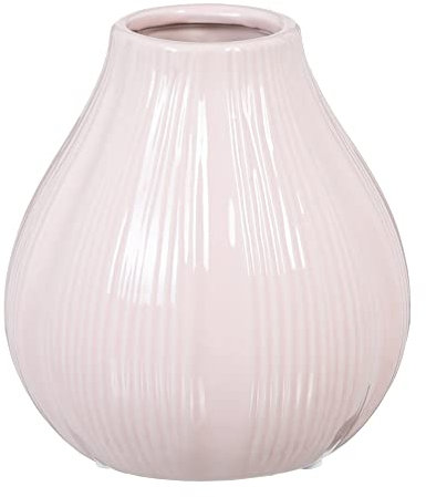 LOLAhome Vase aus Keramik, Rosa, Ø 14 x 15 cm