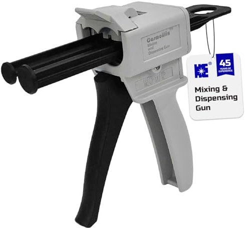 HE COSMOSTAR CosmoMix Pistolet de mélange et de distribution, rapport de pistolet AB de distribution d'empreintes 1:1/1:2 pour matériau adhésif de 50 ml, pistolet distributeur de cartouche de mélange,
