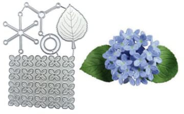 Sredwtk Hortensien Stanzschablonen Blumen Cutting Dies Prägeschablonen Stanzformen Schablonen Für Scrapbooking, Fotopapier 3D Karten Handwerk Prägen DIY Herstellung Geschen