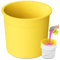 EAGLE CREATE - 10 l Eimer Liner für Betonmischung und Schlamm – Lebensmittelqualität – wiederverwendbarer Gummi-Eimer mit abgestuften Messungen (gelb)