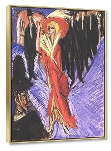 Gold Frame-Classic Oil Paintings Reproduction of -Famous Painting Print On Canvas-Red Cocotte Poster-Abstract Canvas Wall Art Pictures for Living Room50x70cm(20x28in)