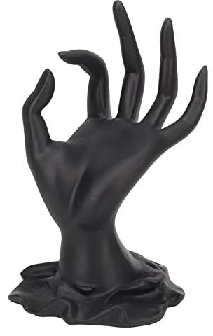 ANKROYU Mannequin Main, Porte- Rangement Bague De Forme Ok D'affichage, Support D'affichage De Bijoux De Main Noir en Résine pour Afficher Colliers, Bracelets, Bagues