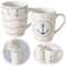 LS-LebenStil 2´er Set Jumbo Kaffeebecher 350ml Sylt Motiv Anker Martitim Henkelbecher Kaffeetasse Henkeltasse Maritim Latte Macchiato oder Cappuccino Tasse