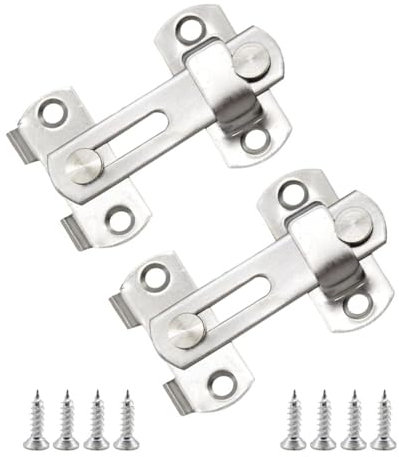 Sliding Barn Door Lock,2 PCS Stainless Steel Flip Latch Stainless Steel Gate Latches Flip Door Latch for Wine Cabinet Bathroom Outdoor Garage Garden Closet Door