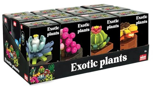 Nice Mattoncini- Fiori Pianta Esotica, Multicolore, 78040