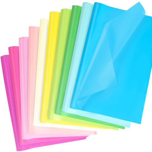 MAMUNU 120 Blatt Seidenpapier für Geschenktüten, 10 Farben Regenbogen-Seidenpapier Geschenkpapier Bulk, Transparentpapier Bastelpapier für Geburtstag, Weihnachten, Party, Festival, 50 x 35 cm