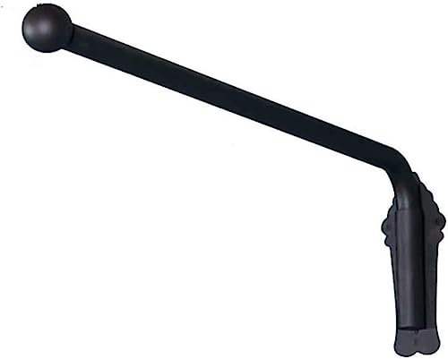 Swing Arm Window Curtain Rod, Heavy Duty Swing Arm Curtain Rods, Portiere Rod for Side Panels Window Curtain Display Stand Drapery Arm Fdoor Curtain Rail Swing Arm(Black,35IN)