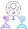 GXGM Kinderschmuck Enthalten Halskette, Schmuckset Mädchen, Ringe, Armbänder, Haarnadel, Ohrring, Schmuck Set für Party Dress Up Geschenk, 1 Satz