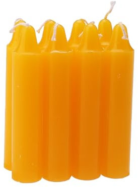 Ovaletta 8 Stück Stabkerzen Orange, Kurze Stabkerzen, Tafelkerzen, Orange Kerzen, Kerzen Orange, Notfallkerzen, 2,1 x 10,8 cm