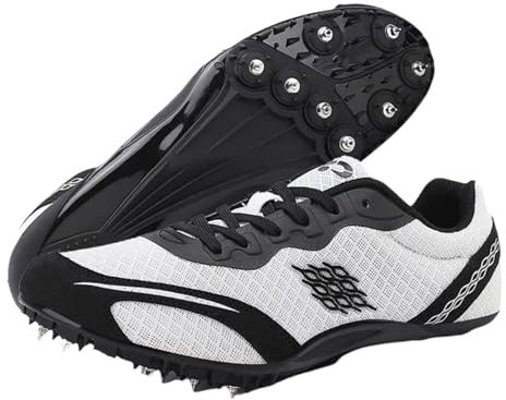 Leichtrit Zapatilla De Correr con Clavos,Zapatos con Clavos Pista Campo,Zapatillas De Atletismo Clavos,Ligeras Antideslizantes,Transpirable,Fuerte Elasticidad,Adecuado para Velocidad
