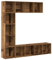 vidaXL Bibliothèques 3 pcs Vieux Bois Bois d'ingénierie, bibliothèque, étagère de Rangement, Armoire de Bureau, étagère à Livres, Armoire de Rangement