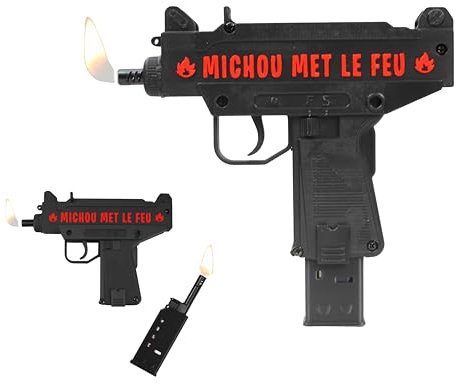 3DKORE - Coque Personnalisable en Forme de Pistolet Uzi pour Briquet BIC EZ Reach – Double Briquet Inclus - 20 Couleurs au Choix