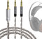 GEEKRIA Apollo, versilbertes Kupfer-Upgrade-Audiokabel, kompatibel mit Meze Audio 99 Classics Series, 109 PRO, LIRIC 2, LIRIC, 4,4 mm auf Dual 3,5 mm, Ersatzkabel (1,5 m, Silber)