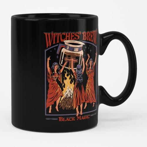 Steven Rhodes Offizielles Lizenzprodukt Witches Brew Black Magic Kaffeebecher (Schwarz)