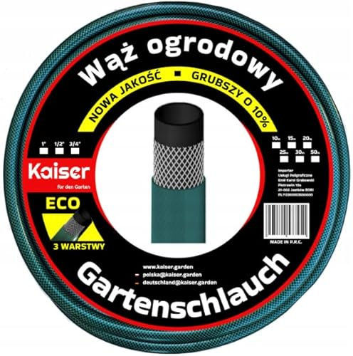 Gartenschlauch 50m – 1/2 Zoll, 3-Schichtig, Flexibel & Robust, Gummi mit PVC – Ideal zum Bewässern & Reinigen