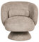 Bouclé Drehsessel Bouclé beige im Retrostil für das Wohnzimmer Lieksa