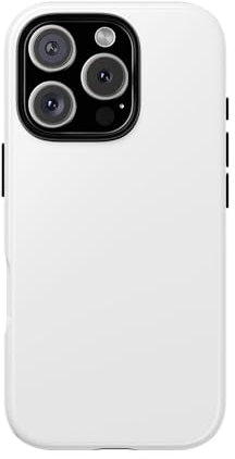 BECKLUXE Minimalist White iPhone Case – Slim Cover, Tough Dual Layer Shock-Resistant & Protective – Matte/Glossy Finish, Snap Fit, Sticker-Friendly (Slim/Matte, iPhone 14 Plus)