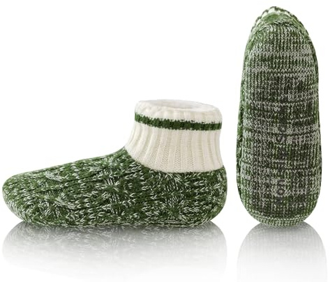 WOTENCCE Calzini a Pantofola Antiscivolo Uomo Calza Pantofole Pinze Fodera in Pile per Caldi Calzini Invernali per la Casa