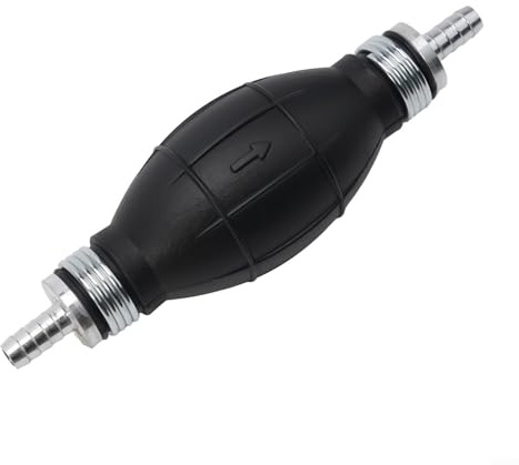 8mm Fuel Primer Bulb Hand Pump with Non Return Valve for Diesel and Petrol Engines in Cars, Motorcycles and Boats