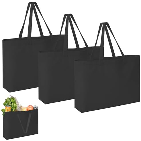 dogmoon Baumwolltasche, Groß Einkaufstasche, Baumwollbeutel Stoffbeutel, Jutebeutel, Stoffbeutel Unbedruckt, Wiederverwendbare Jutebeutel für Wäsche Sport Shopping
