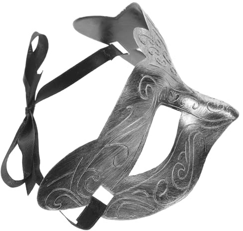 Generisch Venezianische Retro Halbmaske Herren aus Stabilem Kunststoff Antike Römische Augenmaske für Karneval Fasching Maskenball und Halloween (16,5 X 10 X 8,5 Cm)