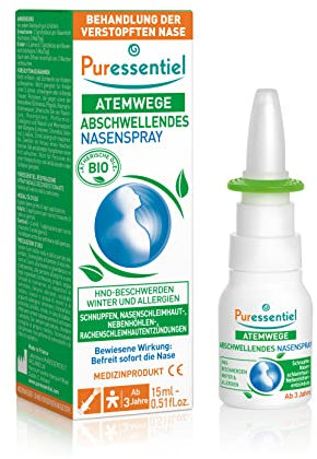 Puressentiel - Spray Nasal Décongestionnant aux Huiles Essentielles Propolis et Echinacée Bio - Pour nez bouché, irrité et qui coule - Rhume - Eau de mer -15ml