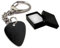 County Engraving Personalised Black Metal Guitar Pick Plectrum Keyring Key Ring - Engraved - Enter Your Own Custom Text