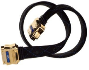 Flachkabel, 3 m, Scart-Stecker auf Scart-Stecker, 3 m lang, Metallstecker, flaches Kabel.