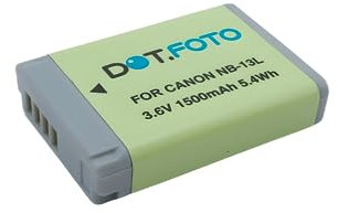 Dot.Foto NB-13L Premium 3.6v / 1250mAh Batterie Rechargeable pour Canon PowerShot G7X, G7X Mark II, G7 X Mark III,SX720 HS, SX730 HS, SX740 HS, SX620 HS, G1X Mark III,G9X, G9X Mark II