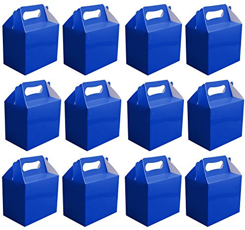 VALUE PACK 12 x Choose Your Colour Paper Lunch / Going Home Present / Picnic Boxes (Blue)