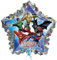 amscan 3238301 DC Comics Star Shaped Foil Balloon with Justice League Theme-1 Pc