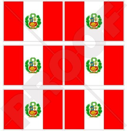 Peru peruanischen State Flagge, Naval Ensign Südamerika 40 mm (40,6 cm) Mobile Handy Vinyl Mini Sticker, Aufkleber X6