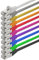 1aTTack - Cable de red FTP con 2 conectores RJ45 (categoría 5, 10 unidades) 10 colores 0,50m