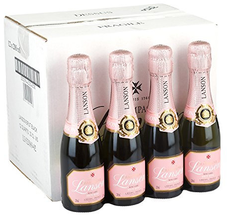 Lanson Black Label Brut Rose Champagne Pinot Noir-Pinot Meunier-Chardonnay NV 20 cl (Case of 24)