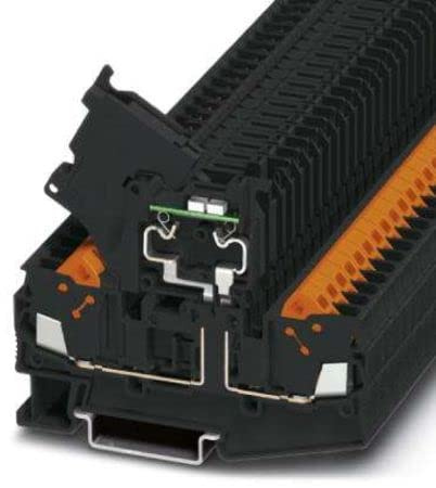 PHOENIX CONTACT QTC 2,5-HESILED 24 (5X20) Hebelsicherungsklemme für 5 x 20 mm G-Sicherungseinsätze mit LED für 24 V DC, 50 Stück